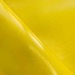 Ткань ПВХ 600 гр/м2 плотная, Жёлтый (Ширина 150см), на отрез  в Северодвинске