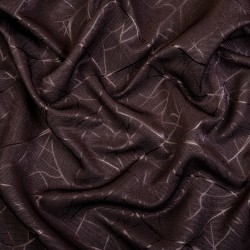 Ткань Блэкаут для штор &quot;Ледовое тиснение цвет Темно-Коричневый&quot; (на отрез)  в Северодвинске