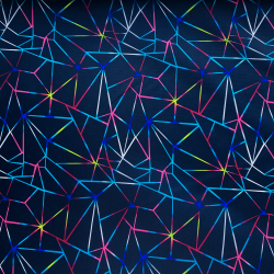Ткань Оксфорд 210D PU, принт &quot;Неоновые треугольники&quot; (на отрез)  в Северодвинске