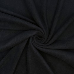 Ткань Флис Односторонний 130 гр/м2, цвет Черный (на отрез)  в Северодвинске