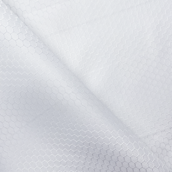 Ткань Оксфорд 300D PU Рип-Стоп СОТЫ, цвет Белый (на отрез)  в Северодвинске