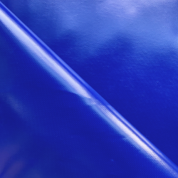 Ткань ПВХ 450 гр/м2, Синий (Ширина 160см), на отрез  в Северодвинске