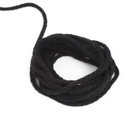 Шнур для одежды тип 2,  Чёрный (плетено-вязаный/полиэфир)  в Северодвинске