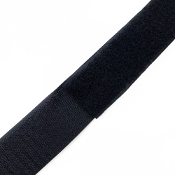 Контактная лента 40мм (38мм) цвет Черный (велькро-липучка, на отрез)  в Северодвинске